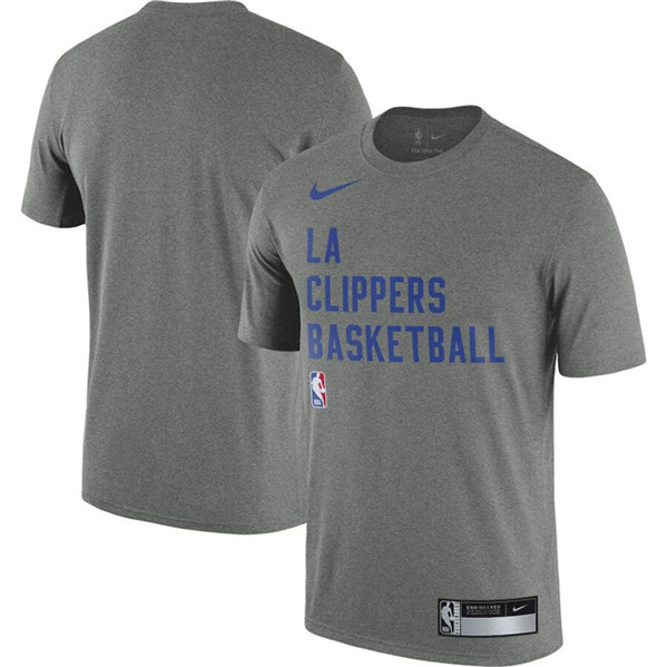 Men's Los Angeles Clippers Heather Gray 2023/24 Sideline Legend Performance Practice T-Shirt